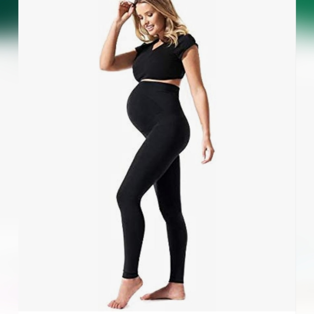 Blanqi black stretchy Maternity Leggings size large